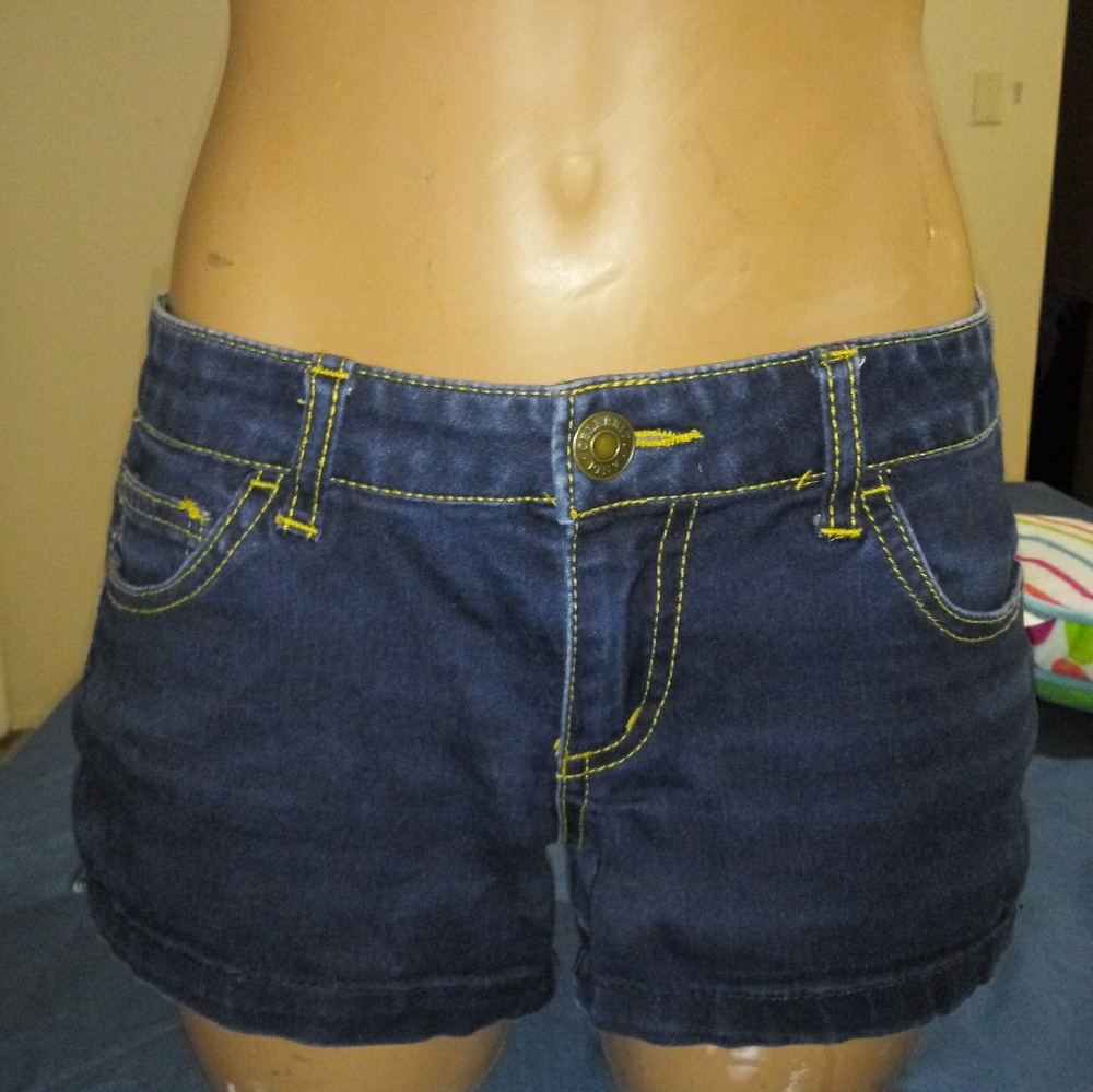 Pink jean shorts